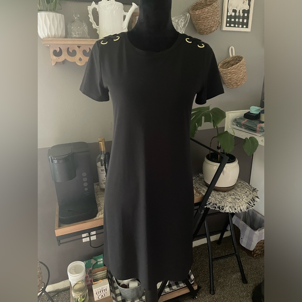 NWOT Michael Kors Black Short Sleeve Dress XS